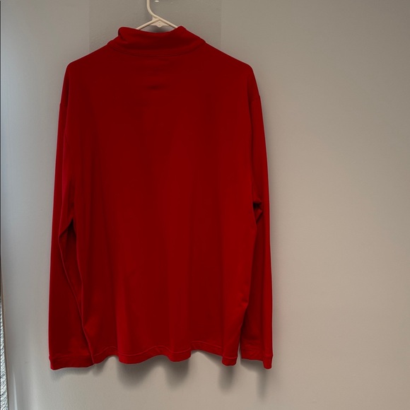 Under Armour 1/4 zip. Red and silver. Large. - Picture 5 of 6